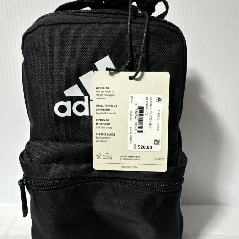 Adidas Santiago Lunch 3 Bag Black NEW